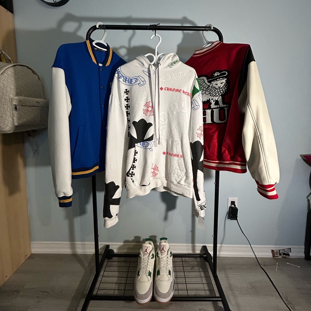 White Chrome Hearts Stencil Hoodie - Picture 2 of 3